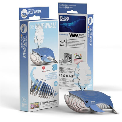 Blue Whale - Eco-Friendly 3D  Paper Puzzle - Eugy  066
