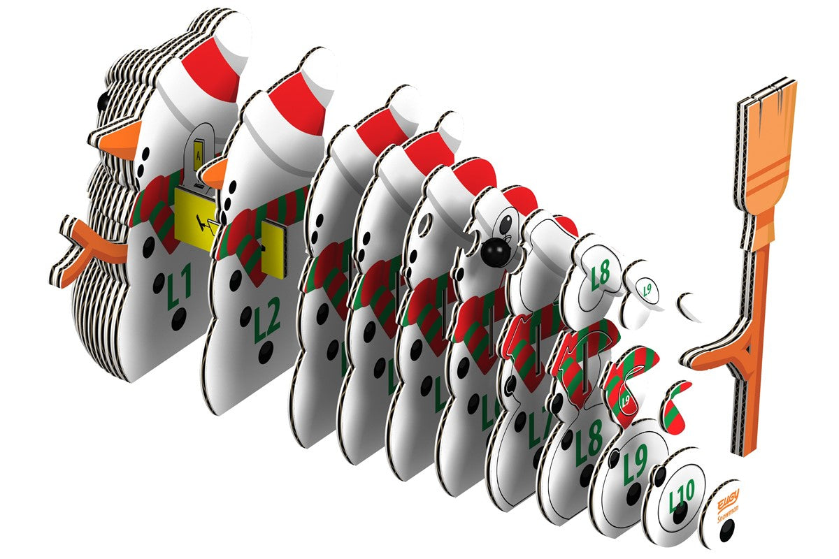 Muñeco de nieve - Rompecabezas de papel 3D ecológico - Eugy Navidad 056