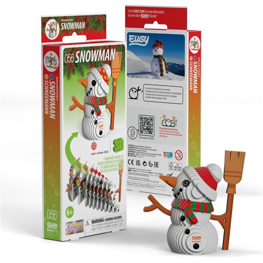 Muñeco de nieve - Rompecabezas de papel 3D ecológico - Eugy Navidad 056