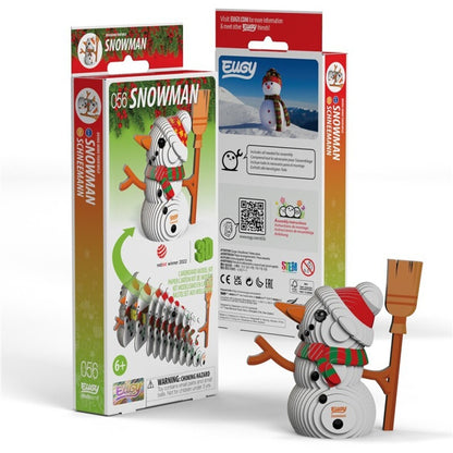 Muñeco de nieve - Rompecabezas de papel 3D ecológico - Eugy Navidad 056