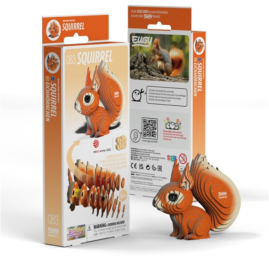Squirrel - Eco-Friendly  3D Paper Puzzle - Eugy 083