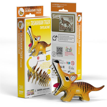 Tasmaninan Tiger  Eco-Friendly 3D  Paper Puzzle - Eugy  086