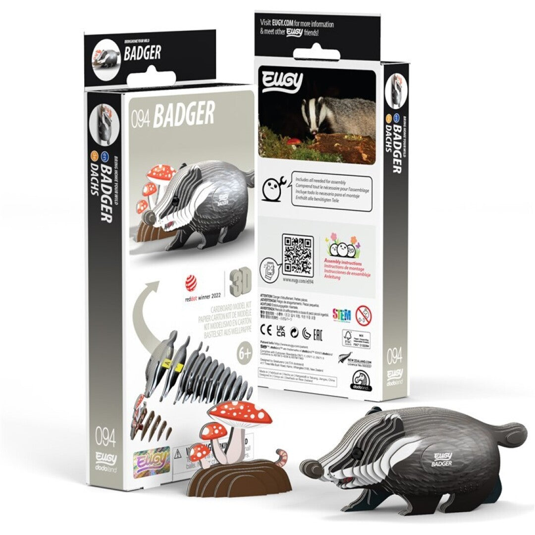 Tejón - Rompecabezas de papel 3D ecológico - Eugy 094