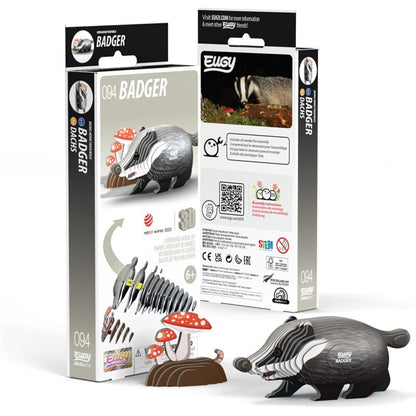 Tejón - Rompecabezas de papel 3D ecológico - Eugy 094
