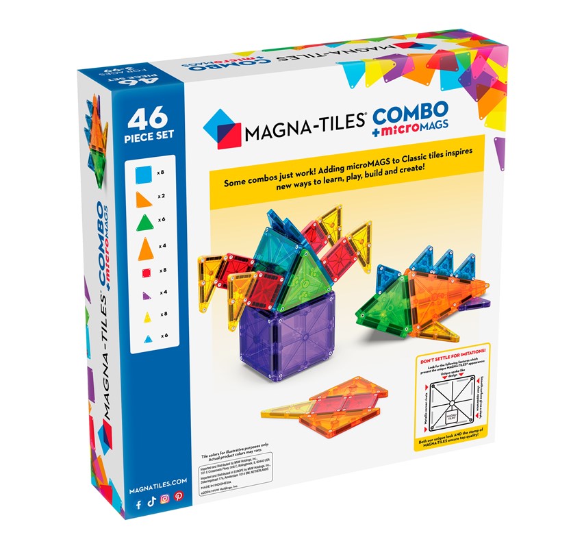 46 Magnetic Pieces Set -  Magna Tiles