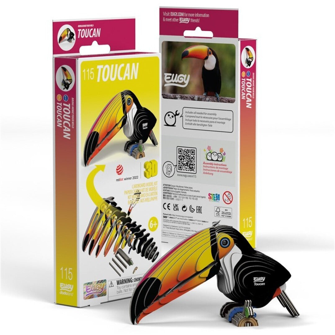 Toucan - Eco-Friendly  3D Paper Puzzle - Eugy 115