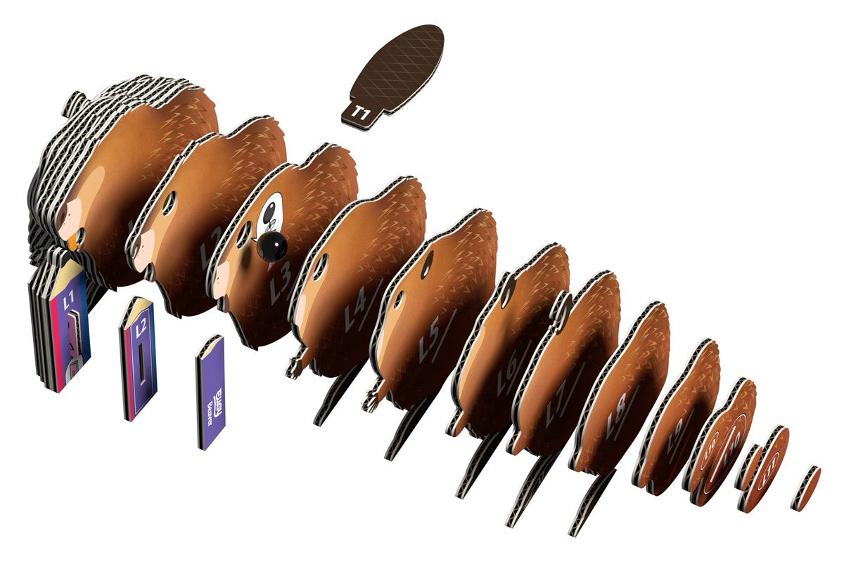 Beaver - Eco-Friendly 3D  Paper Puzzle - Eugy  127