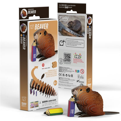 Beaver - Eco-Friendly 3D  Paper Puzzle - Eugy  127