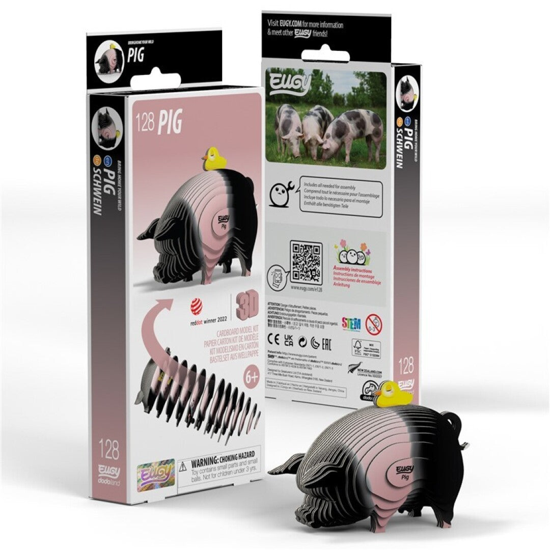 Pig - Eco-Friendly  3D Paper Puzzle - Eugy 128