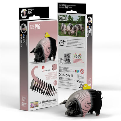 Pig - Eco-Friendly  3D Paper Puzzle - Eugy 128