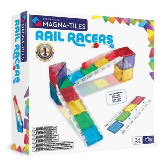 Rail Racers - Magna Tiles - 33 Pieces