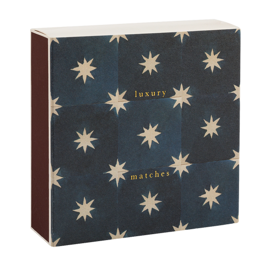 Navy Stars Tiles - Christmas Candle Matches