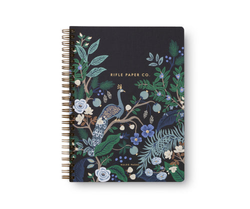 Cuaderno espiral de pavo real