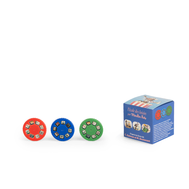 Caja con 3 discos para proyector de historias - Perro apestoso