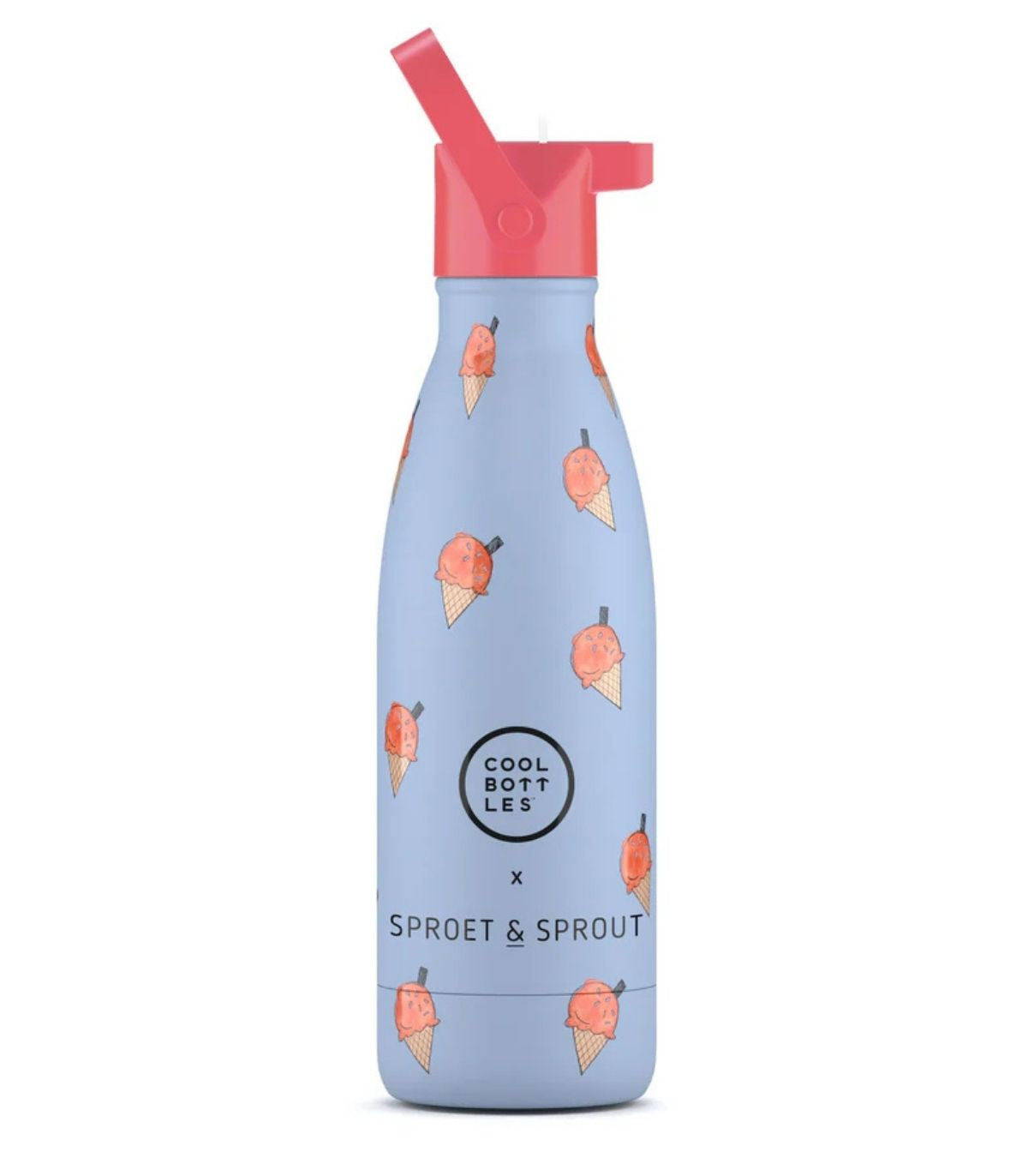 Blue Scoop - Botella de acero inoxidable aislada - 350 ml
