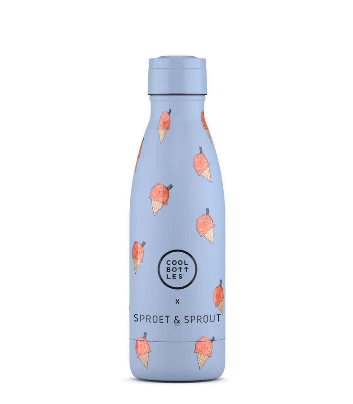 Blue Scoop - Botella de acero inoxidable aislada - 350 ml
