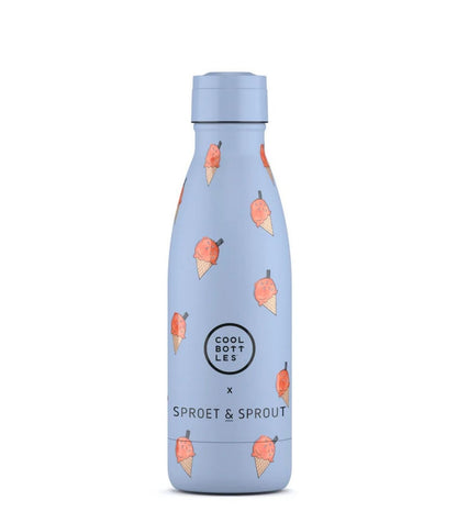 Blue Scoop - Botella de acero inoxidable aislada - 350 ml
