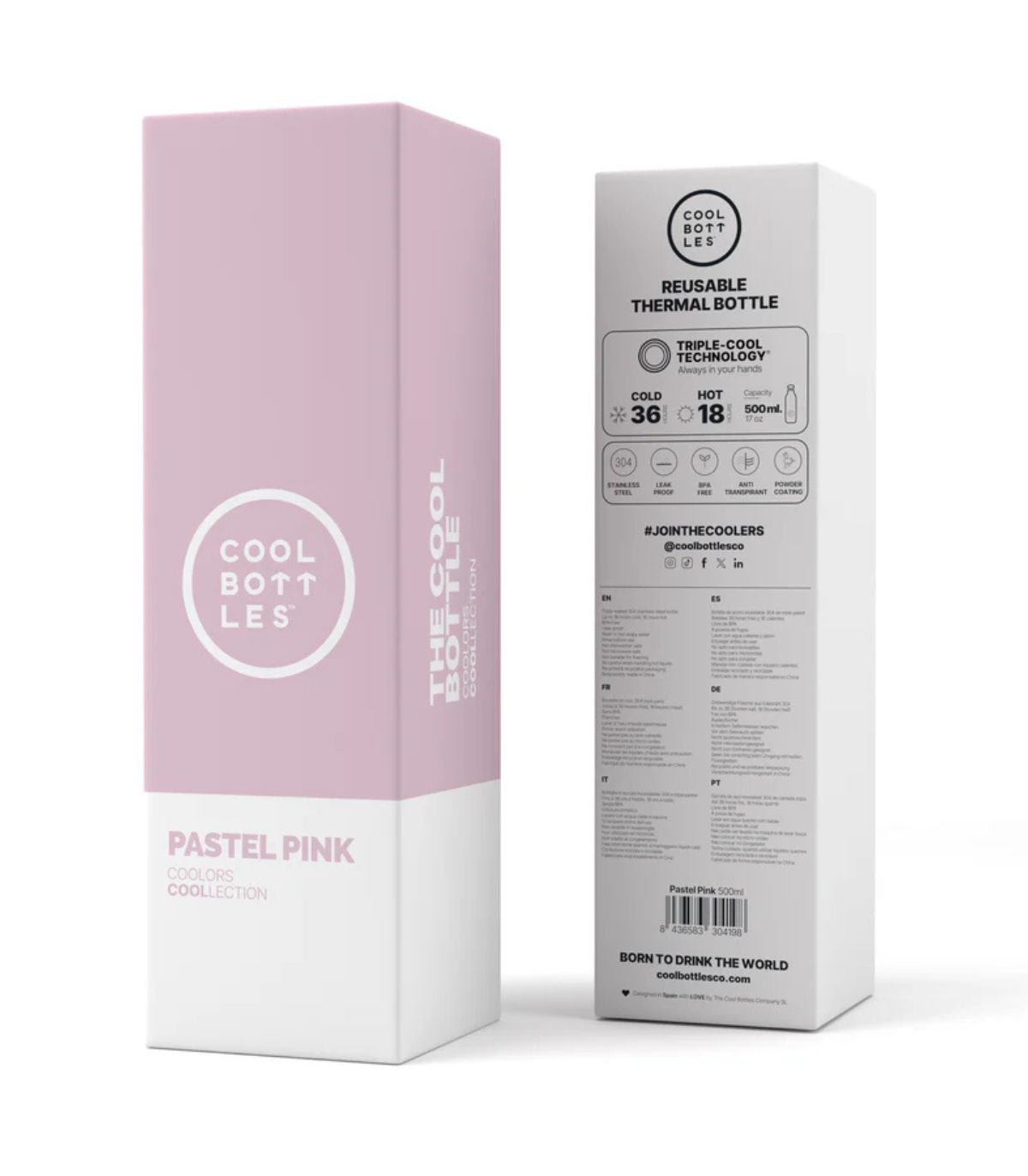 Pastel Pink Insulated Stainless Steel Bottle