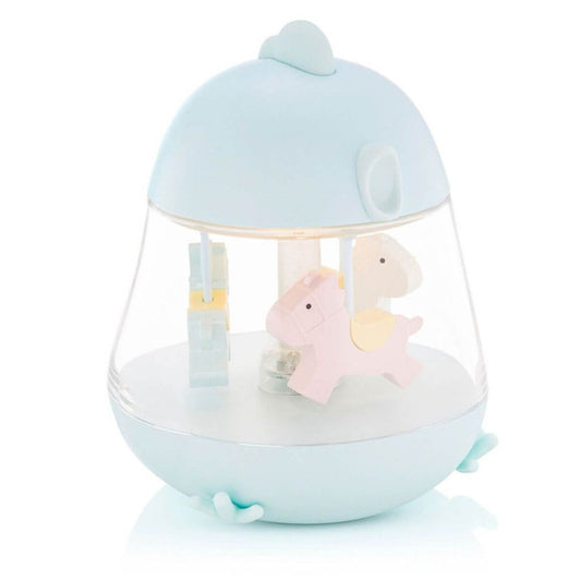 Carousel Music Box With Lamp - Blue