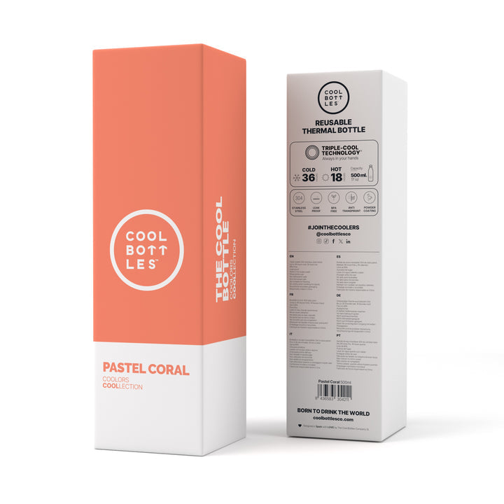 Pastel Coral Insulated Stainless Steel Bottle - 500ml