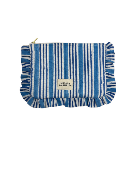 Bolsa pequeña de rayas azules