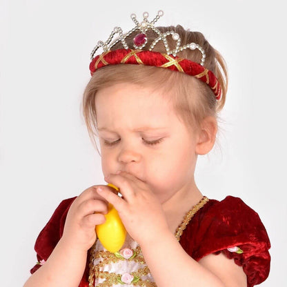 Diadema de terciopelo rojo