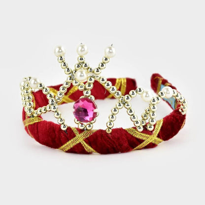 Diadema de terciopelo rojo