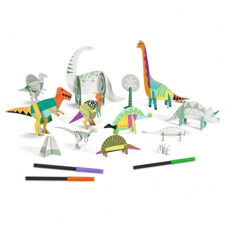 Colorea, construye y juega - Dinosaurios