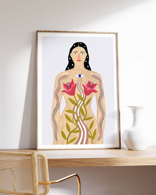 Mystical Woman Art Print