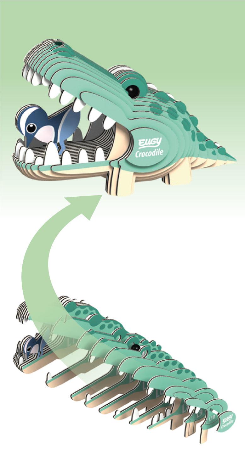 Cocodrilo - Rompecabezas de papel 3D ecológico - Eugy 029