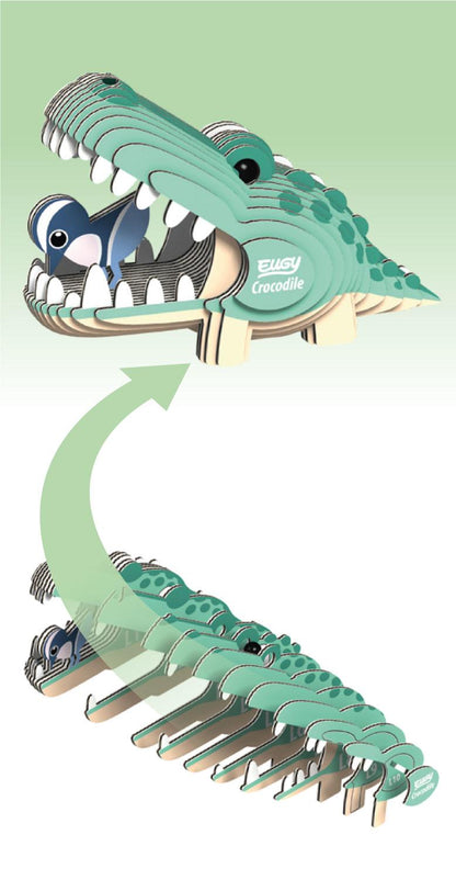Cocodrilo - Rompecabezas de papel 3D ecológico - Eugy 029