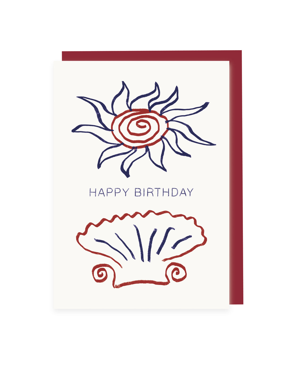 Happy Birthday Sun and Shell A6 Folded Card