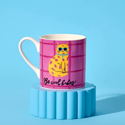 Pink Cat Ceramic Mug