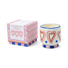 Vela perfumada de cerámica corazón - Vainilla y palisandro