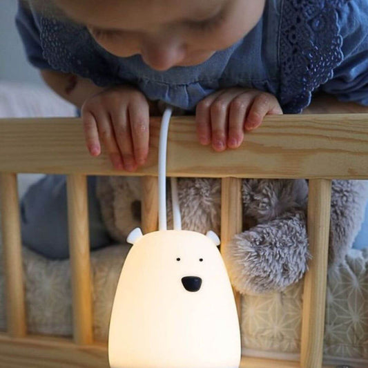 White Bear Silicone Lamp - Hanger and Remote Control