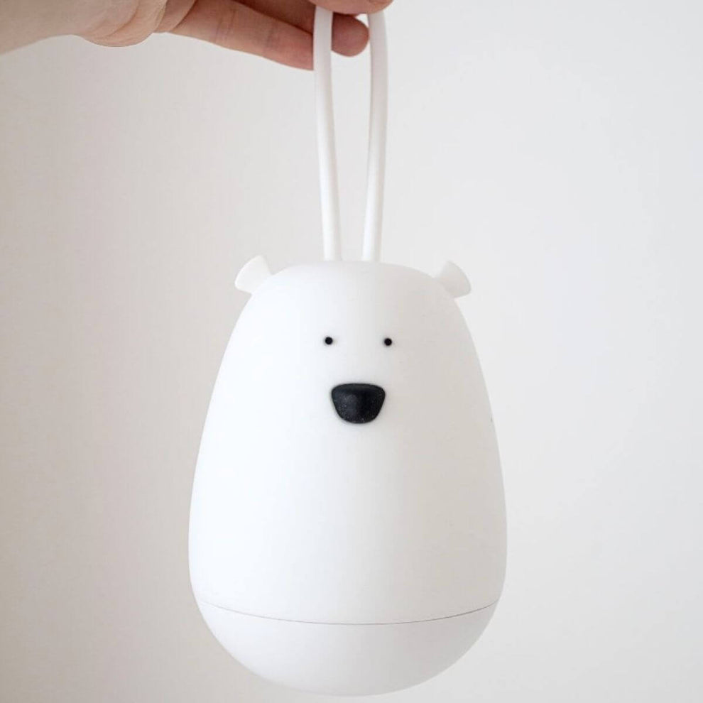 Lámpara de silicona Oso Blanco - Colgador y control remoto