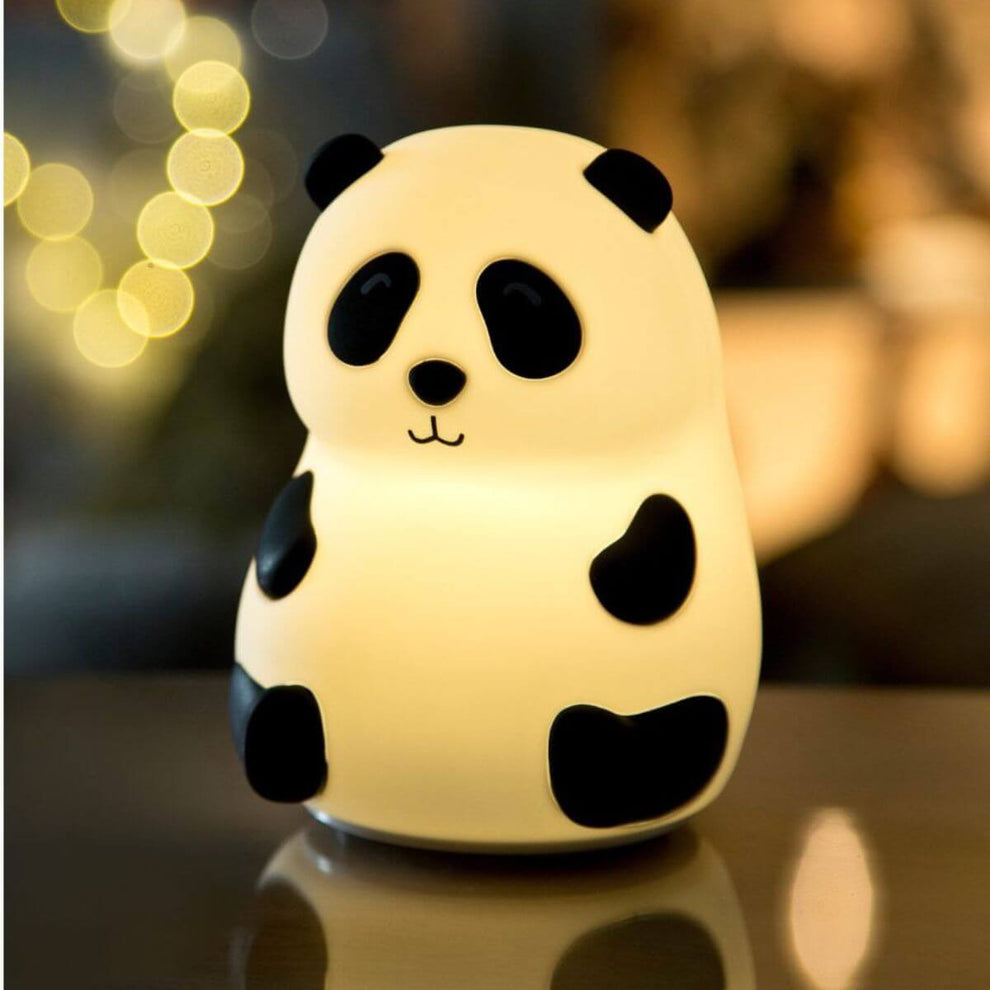 Lámpara de silicona con forma de oso panda