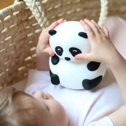 Lámpara de silicona con forma de oso panda