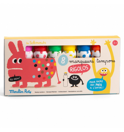 Rotuladores Gigantes Con Sello - Big Stamp Markers Les Loufoques