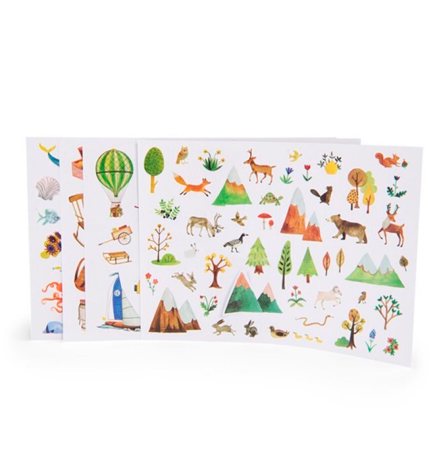 Set de pegatinas reutilizables  - Aventuras