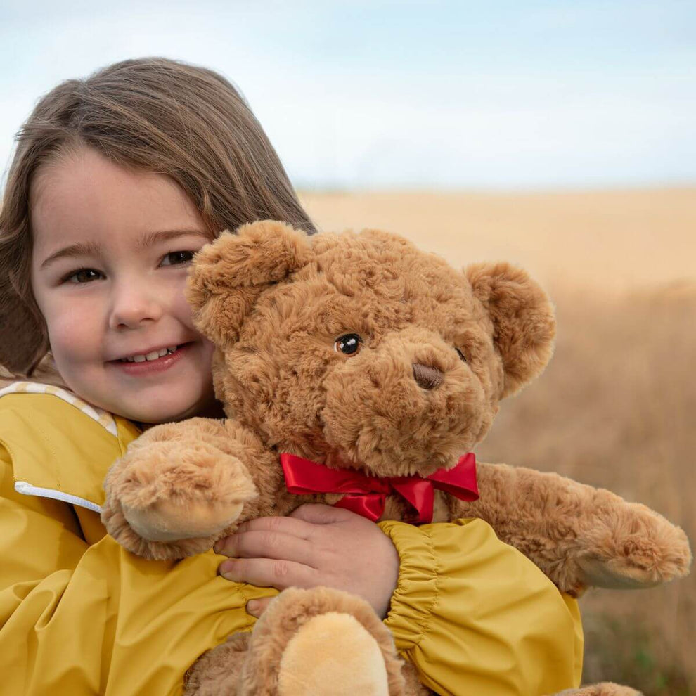 Teddy Bear Red Ribbon - 20 cm