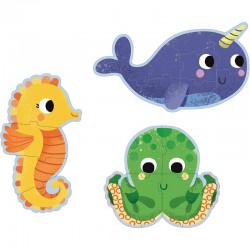 En el mar - Rompecabezas educativo