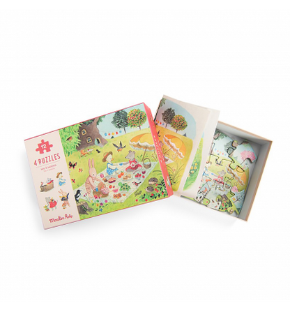 4 puzles (12 piezas) / 4 puzzles (12 pieces) - La grande famille