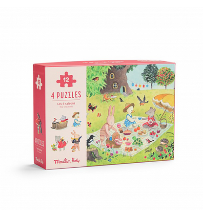 4 puzles (12 piezas) / 4 puzzles (12 pieces) - La grande famille
