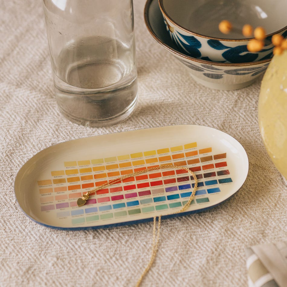 Nomenclature Of Colours Oval Enamel Tray