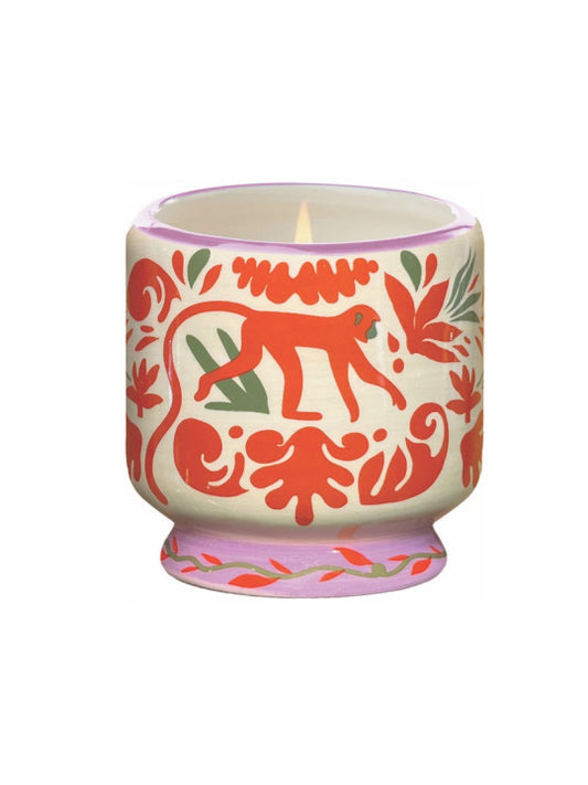 Monkey Ceramic Scented Candle - Coconut Amber