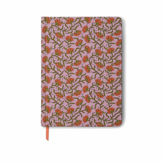 Pink Vintage Floral Jumbo Soft Touch Journal - Designworks