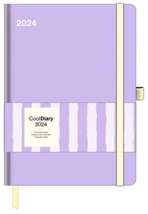 AGENDA ANUAL 2024  LAVENDER NEW COOL DIARY 16X22 SV