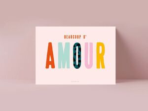 POSTAL TYPEALIVE BEAUCOUP D'AMOUR